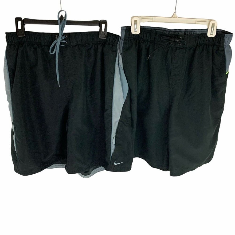 Nike Men's Size XL Swim Trunks Swim Shorts Lot of Two Elastic Waist w. Pockets